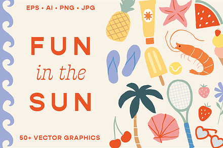 Endless Summer Vector Illustrations, a Seasonal Illustration by Gross Illustrations