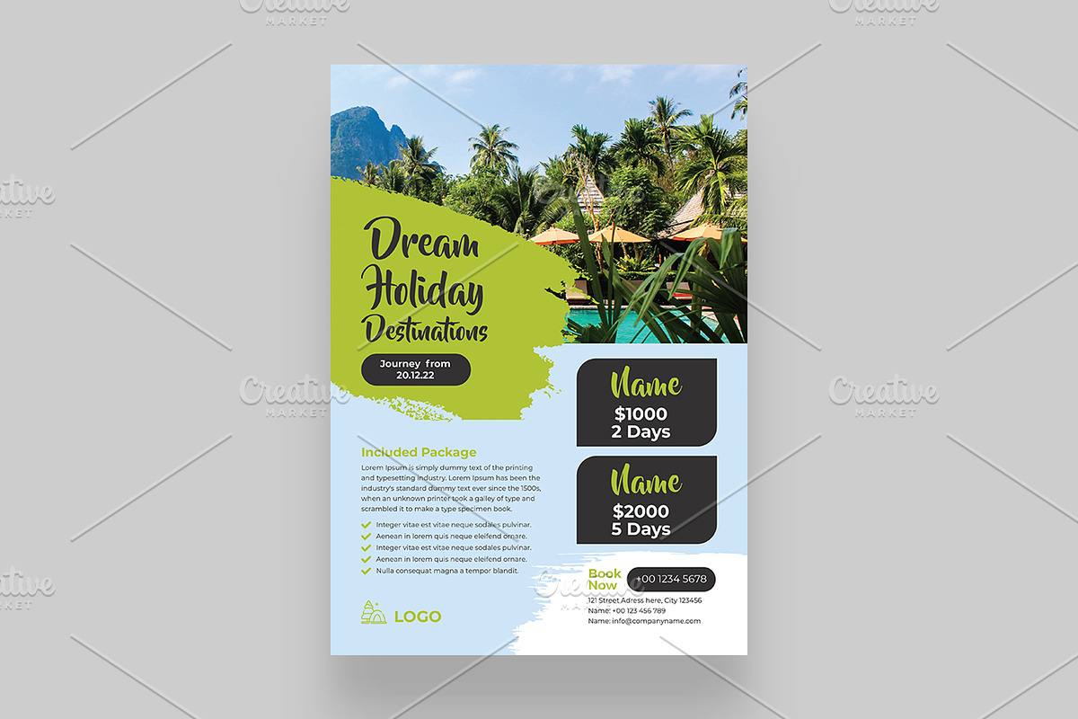 Modern Travel Flyer Design, a Flyer Template by Shahjahangdb1 (Photo 11 of 11)
