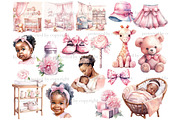 Baby Girl Sublimation Set, a Person Illustration by GlamArtZhanna (Thumbnail 3 of 5)