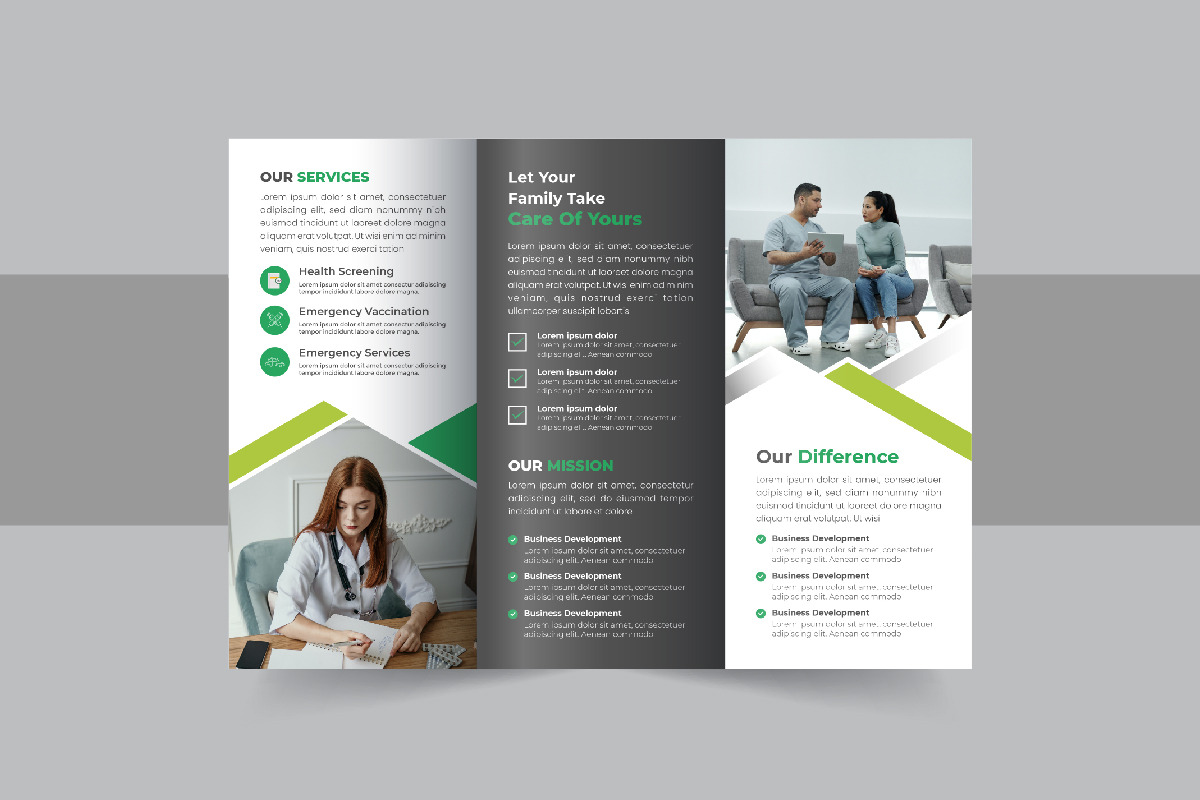 Medical healthcare trifold brochure, a Design Template by Pavel_design (Photo 3 of 3)