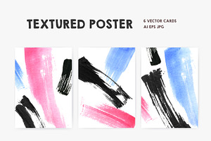 Textured poster cards set, a Texture Graphic by Good Studio
