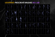 150 Lightning Procreate Brushes, a Brush Add-On by ArtistMef (Thumbnail 4 of 8)