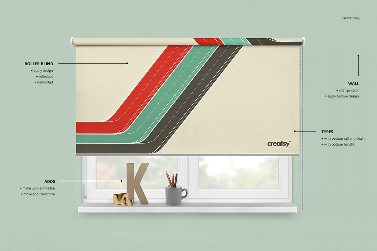 Roller Blind Mockup Set, a Product Mockup by Creatsy (Photo 6 of 9)