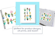 Watercolor Potted Plants - Clip Art, an Illustration by Inksnthings (Thumbnail 4 of 4)