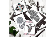 Bohemian style American Indian icons, a Decorative Illustration by Transia (Thumbnail 3 of 3)
