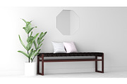 Entry Table C - Leather and Timber, a Furniture 3D Model by 3DCargo (Thumbnail 3 of 6)