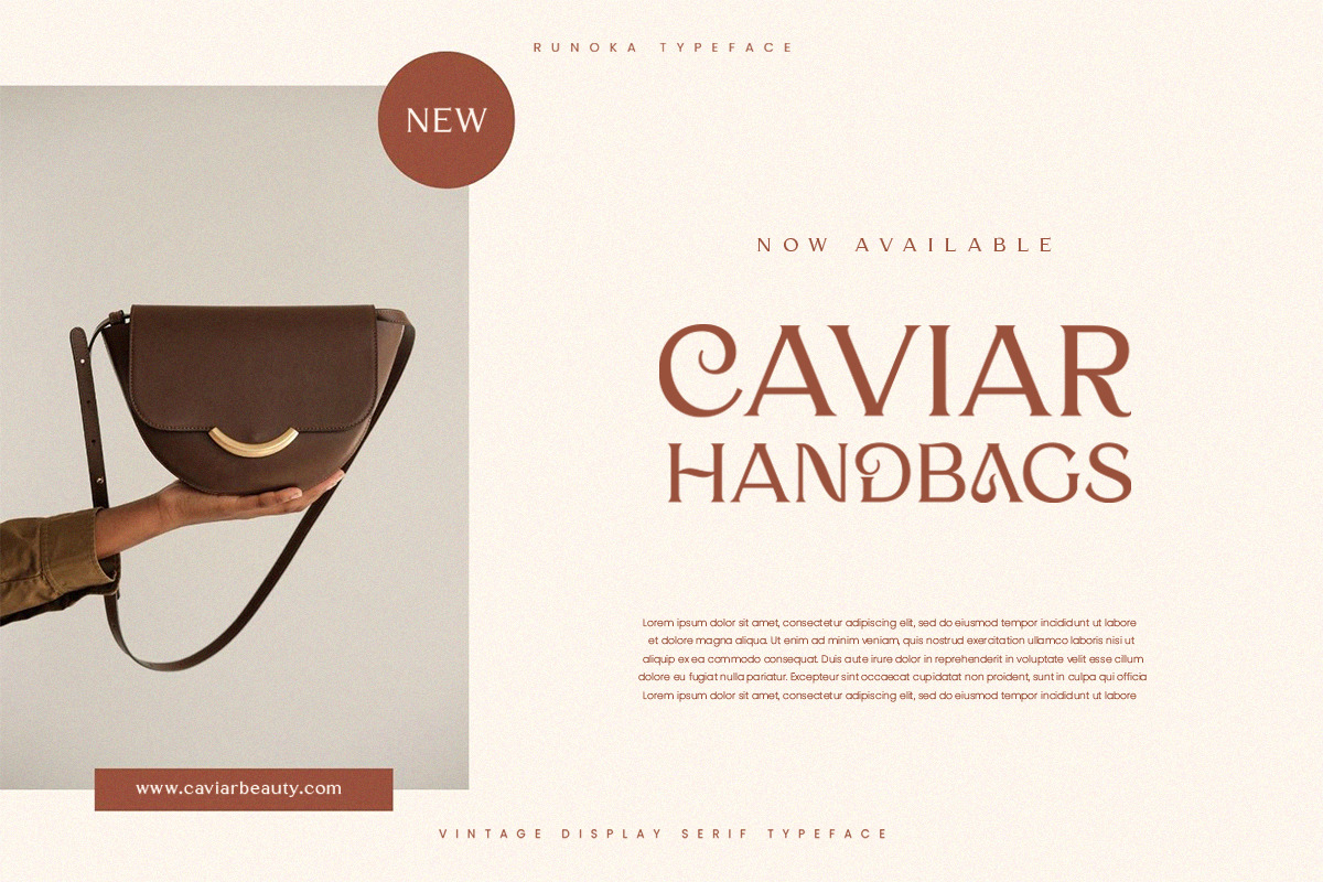 Runoka | Vintage Serif Font, a Serif Font by Pentagonistudio (Photo 3 of 10)