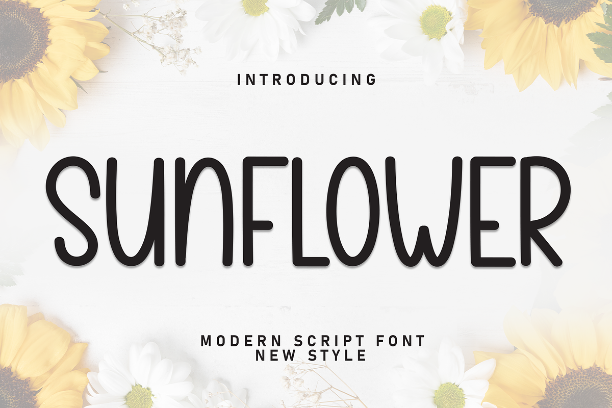 Sunflower | Script Font, a Script Font by Scratchones (Photo 1 of 8)