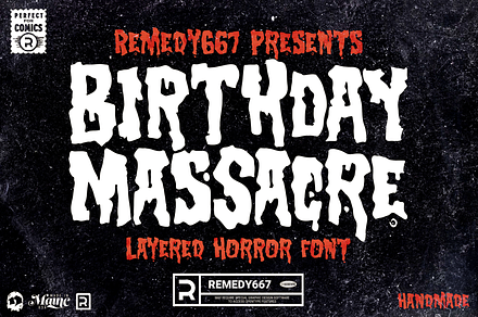 Birthday Massacre, a Font by Remedy667