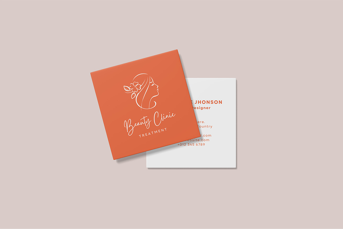 Square Business Card Mockup Bundles, a Business Card Template by Graphic Aesthetic (Photo 7 of 22)