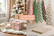 Two Christmas MOCKUPS BUNDLE PSD, a Merchandise Mockup by jenartstudio (Thumbnail 1 of 2)