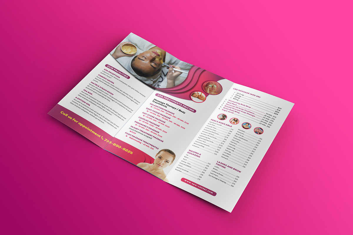 InDesign Spa Brochure Template, a Brochure Template by Swayang (Photo 3 of 7)