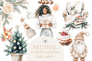 Watercolor Christmas Graphics, a Seasonal Illustration by studioequinox (Thumbnail 1 of 8)