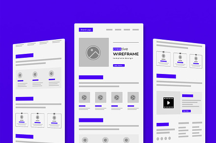 Wireframe Layout for UX Prototyping, a Wireframe Template by MightyDesign