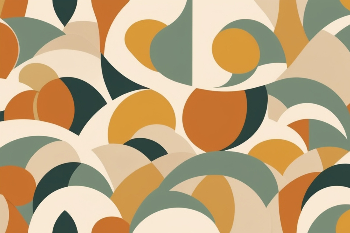 40 Retro Mid Century Shapes Pattern, a Pattern Graphic by adenpinkstore (Photo 9 of 12)