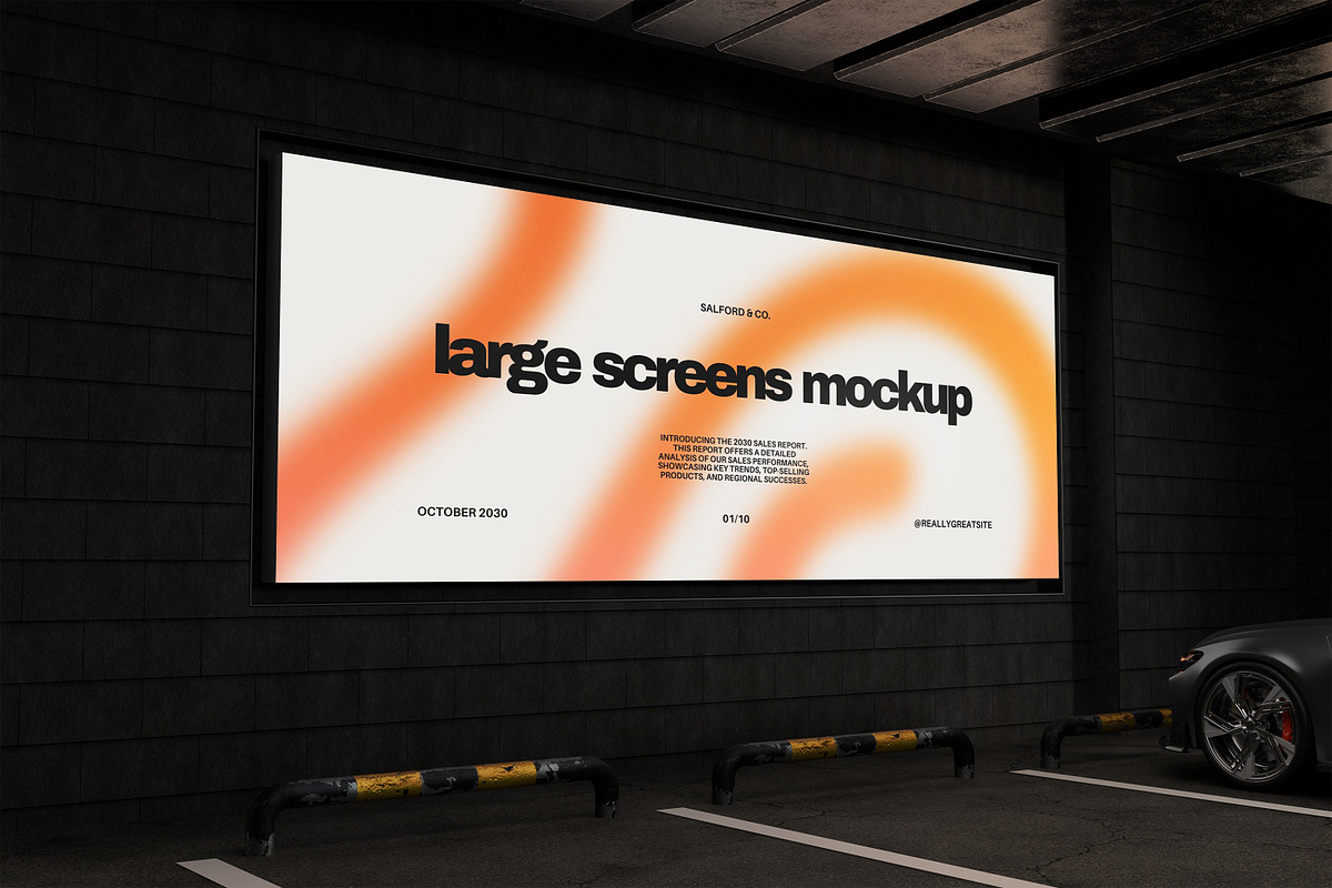 Large Screens Mockup, an Advertising Mockup by Momogi (Photo 2 of 4)