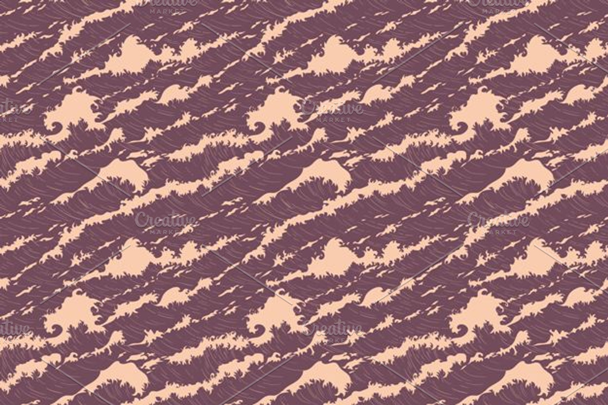 Vector Wave patterns, a Pattern Graphic by Asyndrom (Photo 2 of 3)