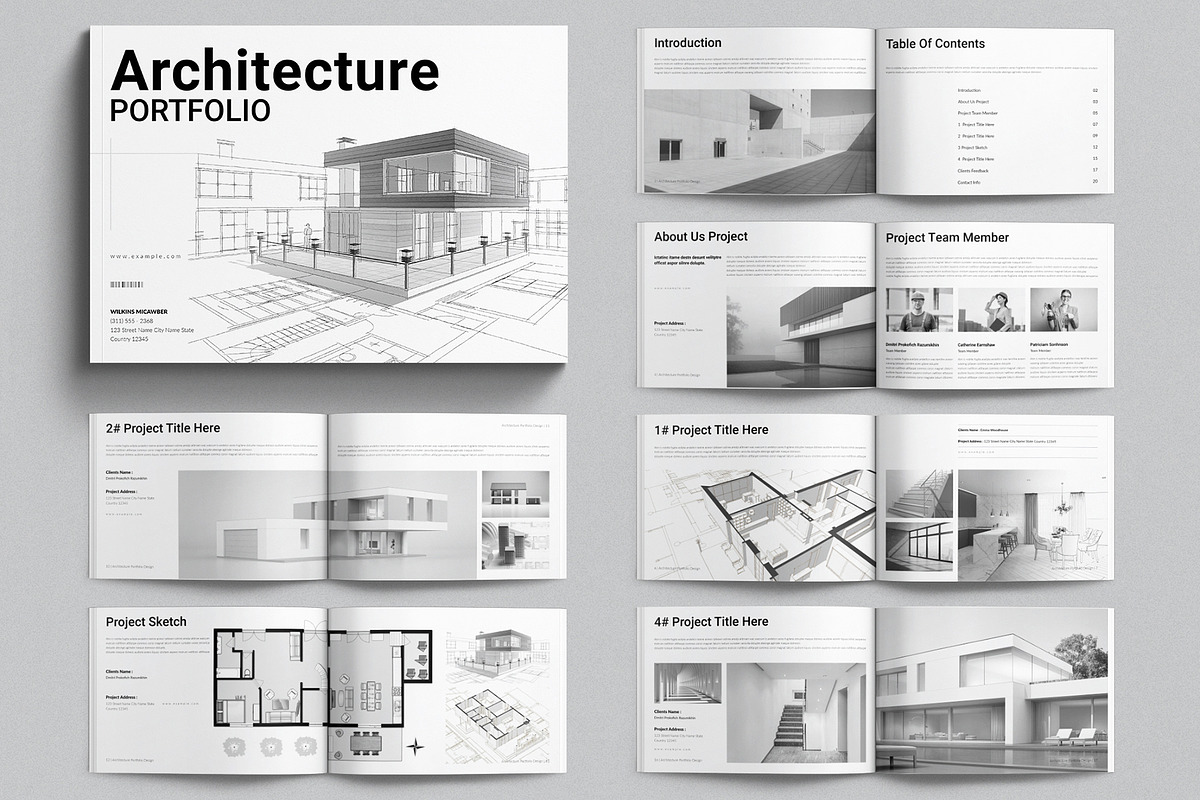 Architecture Portfolio Brochure, a Brochure Template by E-Type (Photo 1 of 8)