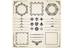 Vintage Set of Elements, a Texture Graphic by FineArtStudio