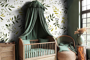 Olive Green Leaves Seamless Pattern, a Pattern Graphic by BrushstrokeArtGB (Thumbnail 3 of 11)