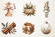 Neutral Christmas Clipart, an Illustration by RobertsArt (Thumbnail 7 of 7)