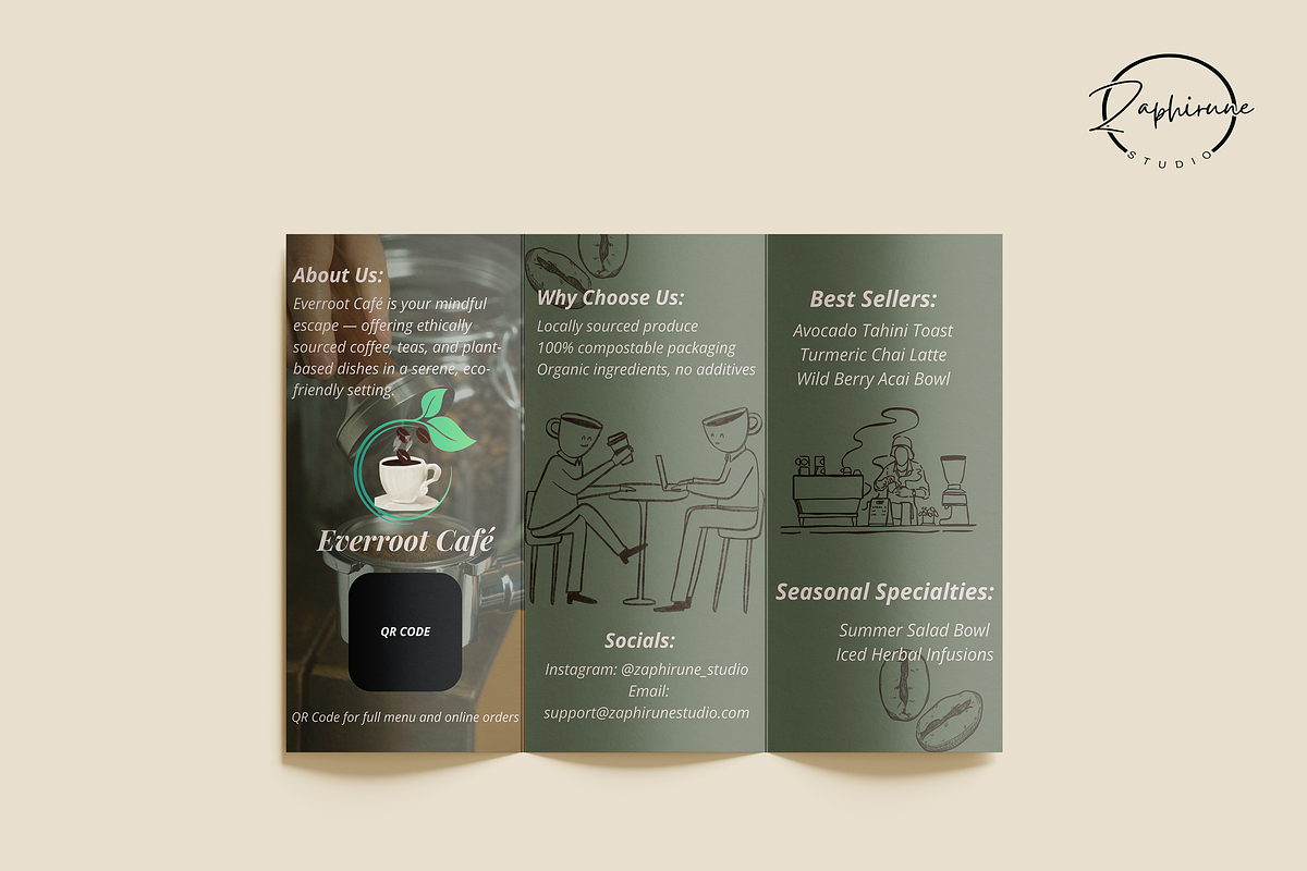 Café Branding Pack, a Brochure Template by Zaphirune_Studio (Photo 3 of 6)