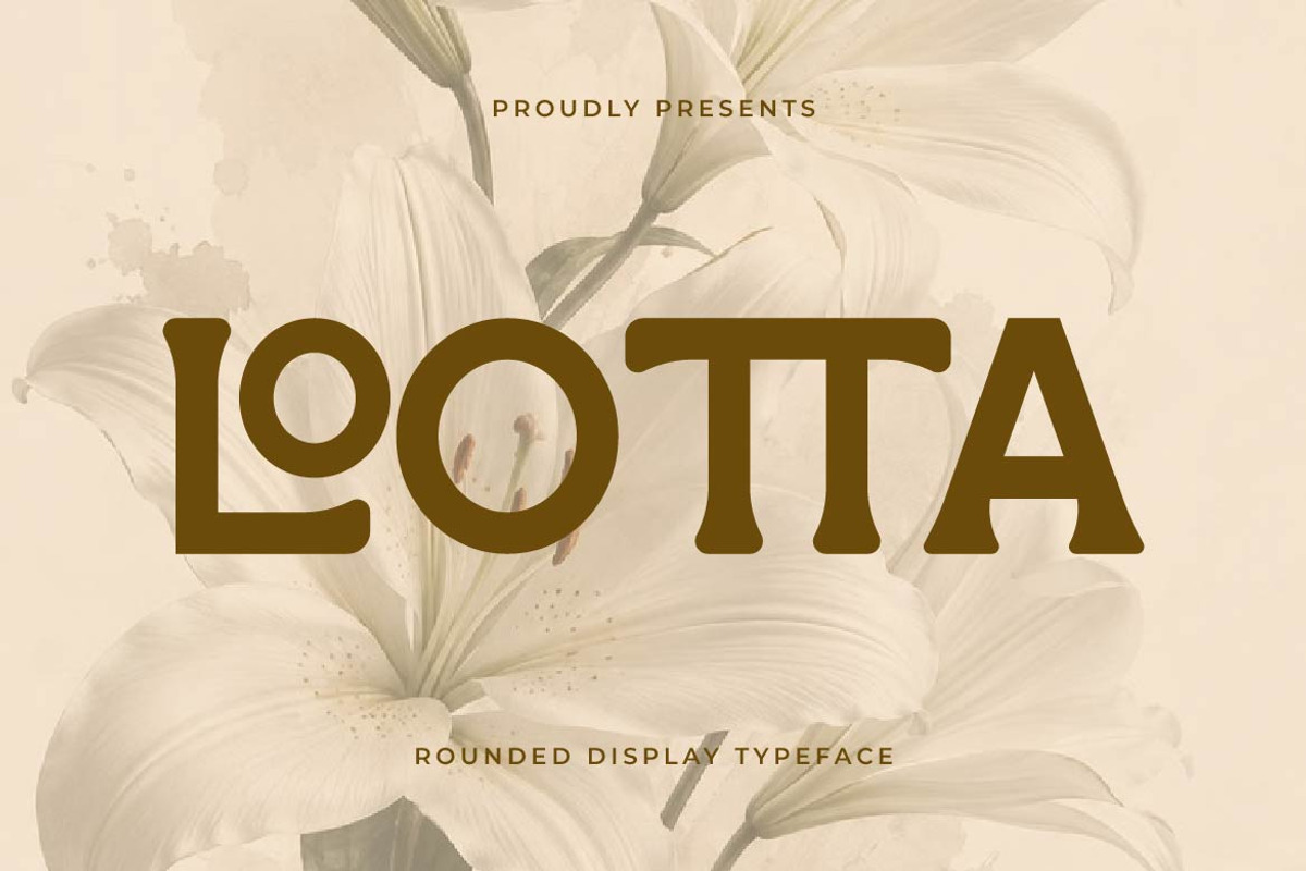 Lootta – Bold Rounded Display Font, a Serif Font by Artiveko (Photo 1 of 8)