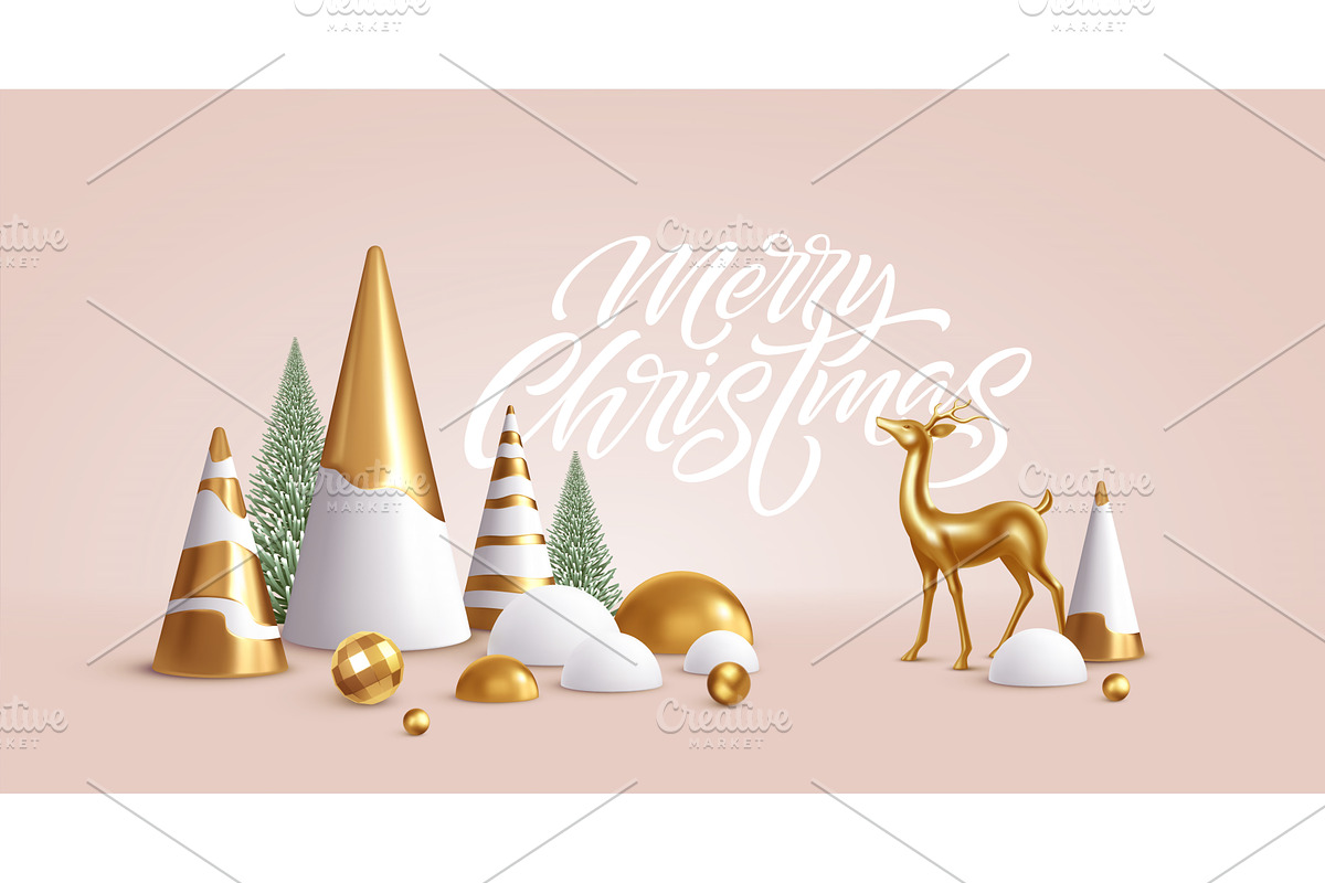 Christmas Realistic 3D trending, an Object Graphic by Vik_Y  Vector&Design