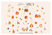 Autumn Spicy.Hand draw watercolor, an Object Graphic by ma_i_vi (Thumbnail 5 of 10)