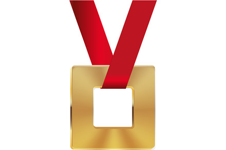 Golden Medal Award Vector