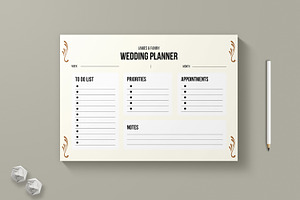 Wedding Planner Layout, a Stationery Template by MightyDesign