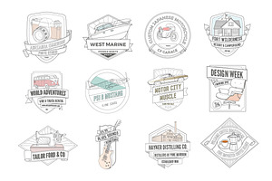 Illustrated Badge Template Pack