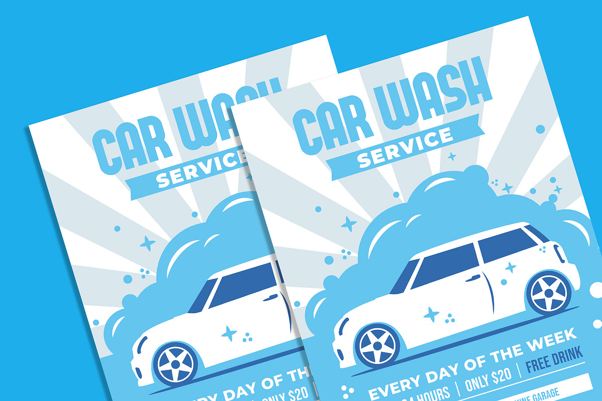 Car Wash Service flyer, a Flyer Template by AdamHasan (Photo 3 of 3)