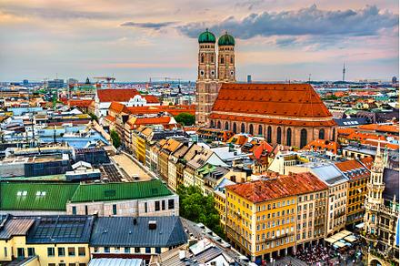 The Frauenkirche church in Munich, an Architecture Photo by Leonid Andronov