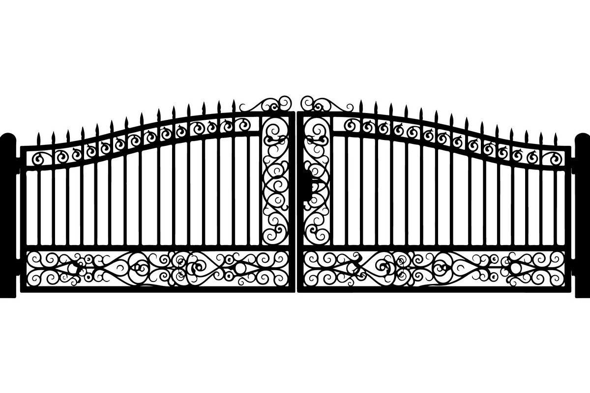 Classic Wrought Iron Gate Silhouette, an Object Graphic by Designer_Momina (Photo 6 of 9)