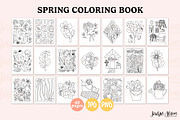 Spring Garden Coloring Book - 40 Pgs, a Graphic by Jordyn Alison Designs (Thumbnail 2 of 2)