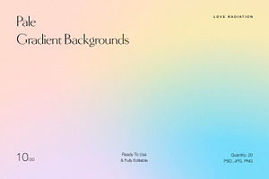 Pale Gradient Backgrounds PSD