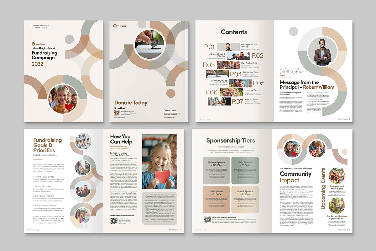 School Fundraising Brochure Template, a Brochure Template by BrandPacks (Photo 2 of 4)