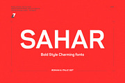 Sahar Bold (Roman & Italic), a Sans Serif Font by Lella7 (Thumbnail 1 of 9)