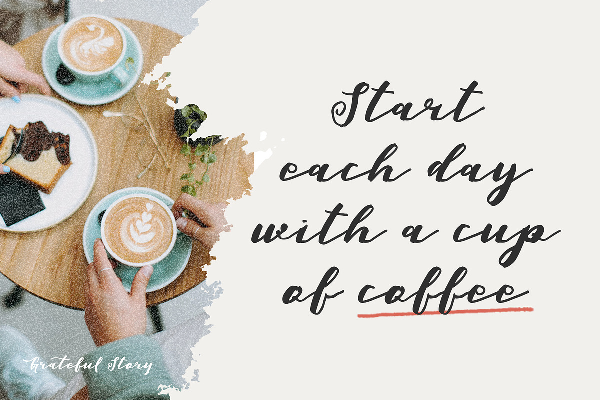 Grateful Story - a handwritten font, a Handwritten Font by Siwox Studios (Photo 5 of 9)