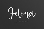 Felora Latin & Cyrillic, a Handwritten Font by supfonts (Thumbnail 1 of 9)