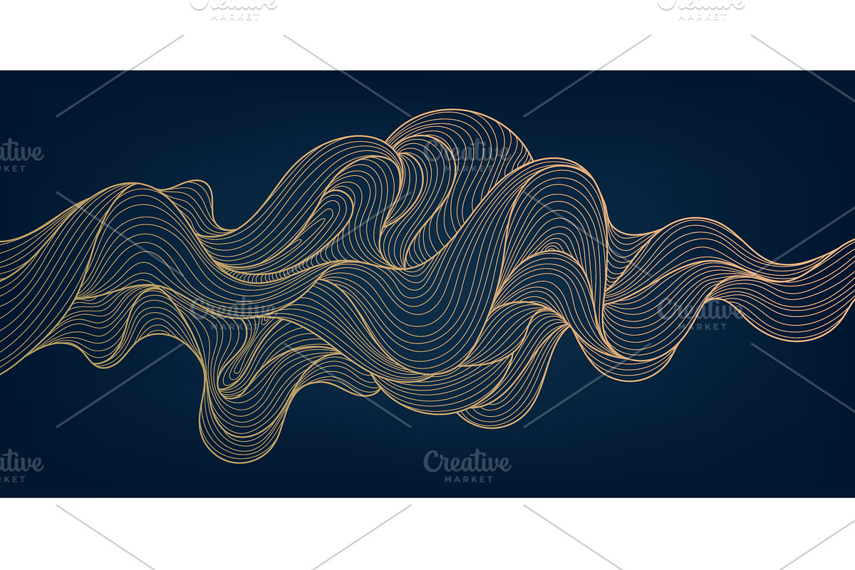 Water And Waves Golden Backgrounds, a Background Graphic by Marylia (Photo 17 of 22)