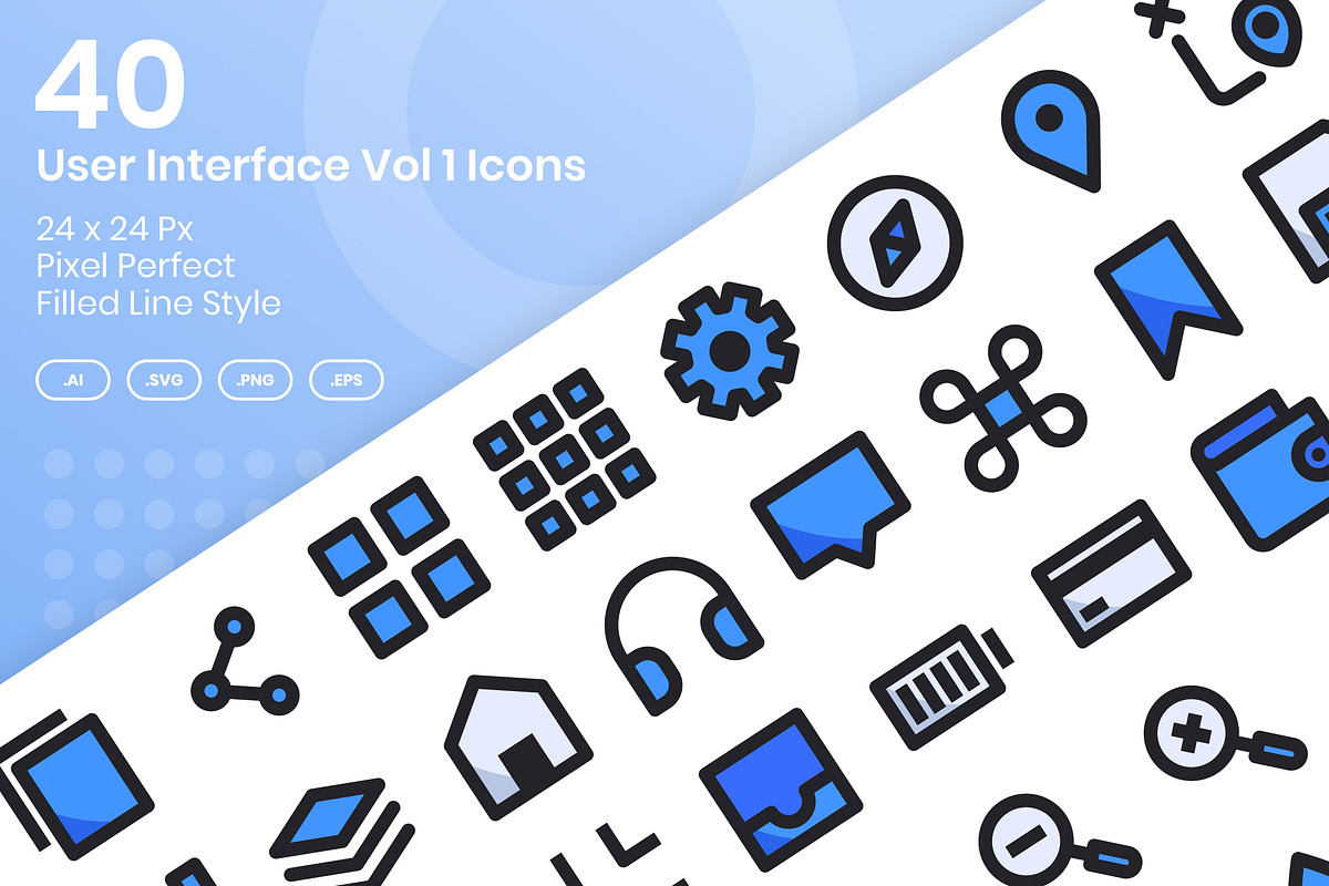 40 Interface Vol 1 - Filled Line, an Outline Icon by Kmg Design (Photo 1 of 2)