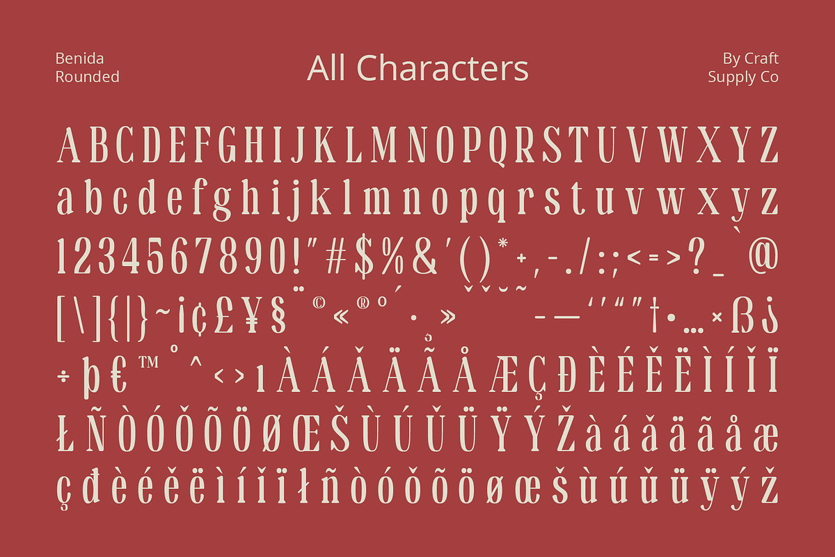 Benida Rounded, a Serif Font by Craft Supply Co. (Photo 8 of 8)