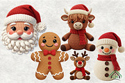 Crochet Yarn Christmas PNG Bundle, an Illustration by Craft Nest (Thumbnail 1 of 6)