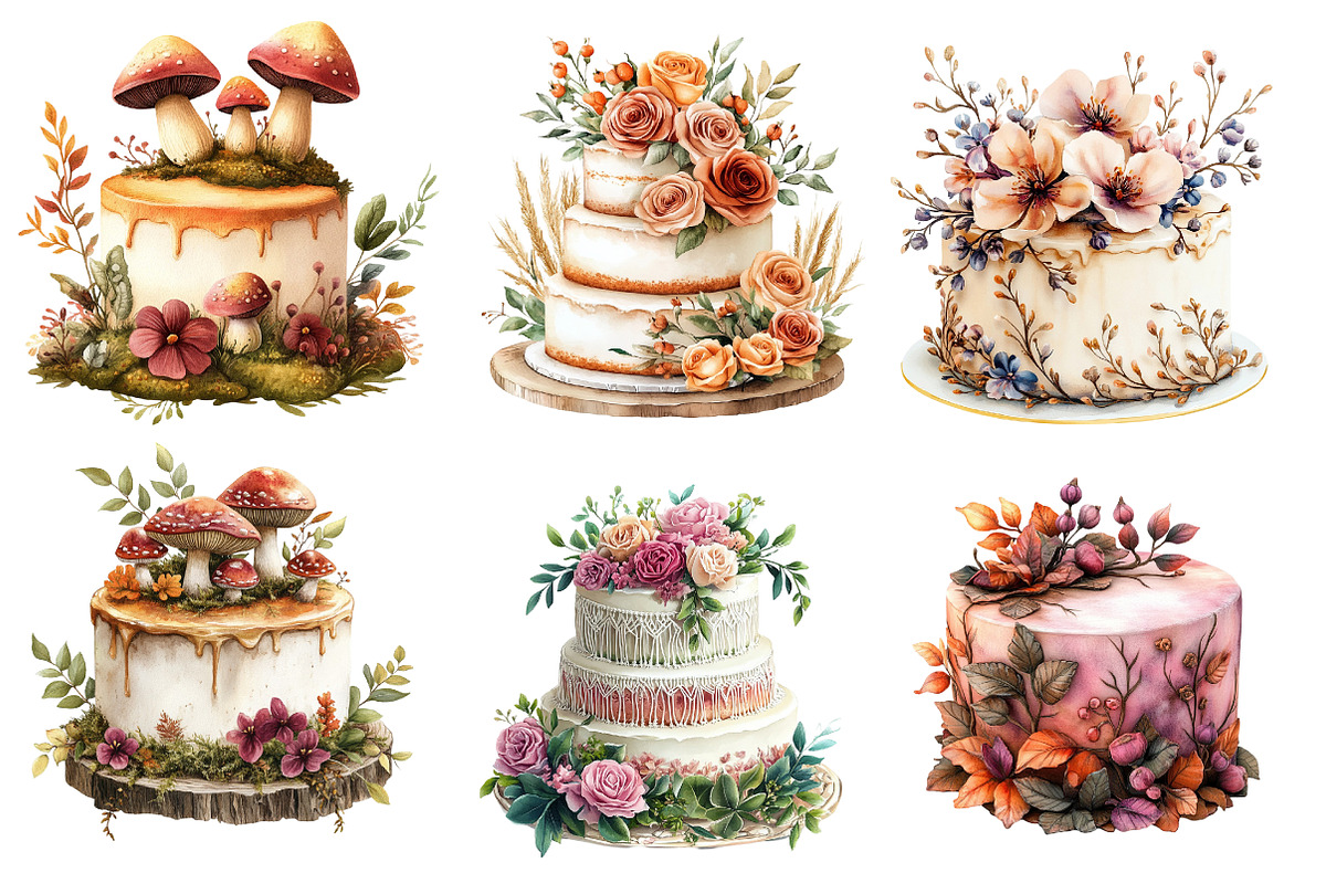 Fall Wedding Cake Clipart, an Illustration by CreationArt (Photo 4 of 5)