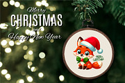 Christmas cute fox. Clipart, PNG., an Animal Illustration by KENO Mascots (Thumbnail 5 of 8)