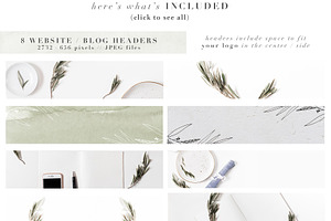 Botanical Website Blog Branding Kit