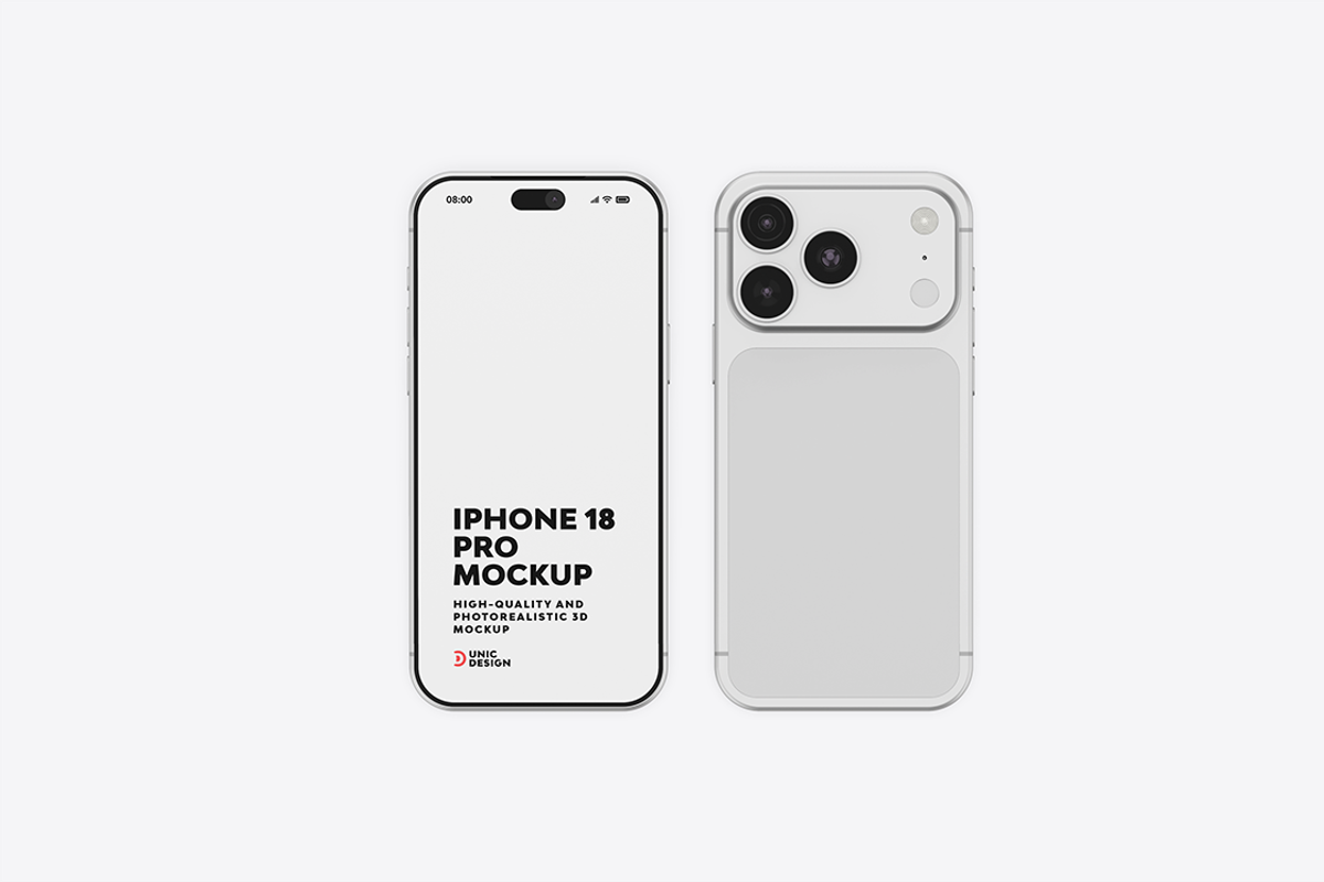 iPhone 18 Pro Mockup, an iPhone Mockup by UnicDesign (Photo 11 of 13)