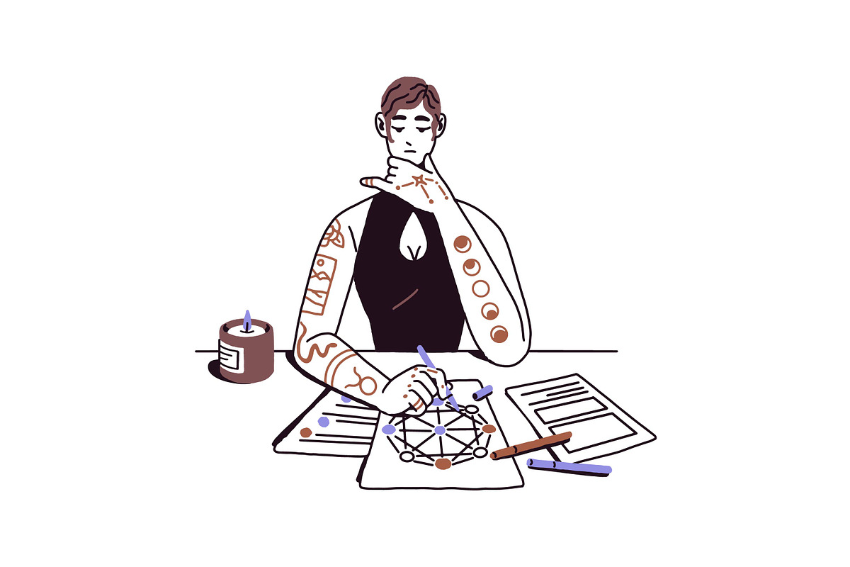 Women fortune tellers set + posters, a Person Illustration by PaperTrident (Photo 8 of 16)